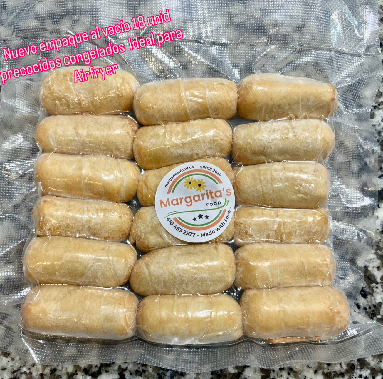 18-Pack Tequeños Precocidos Congelados Ideal para Airfryer